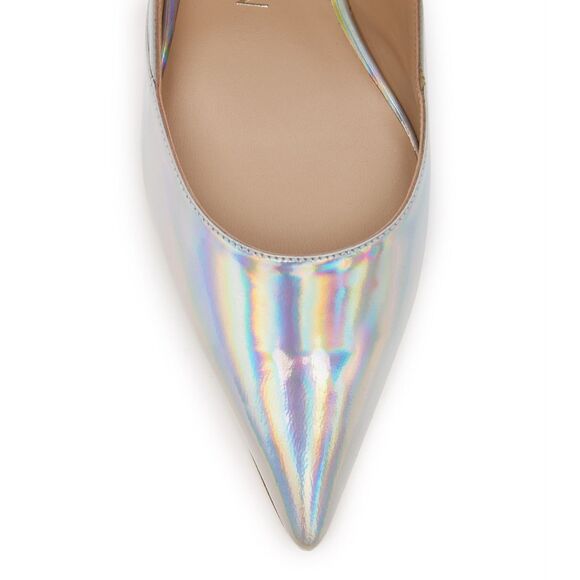 NWI Stuart Weitzman Xcurve 85 Slingback Heels in Iridescent Patent Leather Sz 5 - Picture 5 of 14